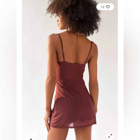 NWOT Urban Outfitters UO Brenna Bustier Mini Dress Size M in Chocolate - Picture 3 of 11